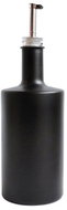 DomaLEP Skleněná láhev na olej 500 ml černá matná s nerezovou nálevkou Vilo - Dispensing Bottle