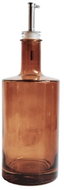 DomaLEP Skleněná láhev na olej 500 ml hnědá s nerezovou nálevkou Vilo - Dispensing Bottle