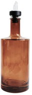 DomaLEP Skleněná láhev na olej 500 ml hnědá s čirou nálevkou Vilo - Dispensing Bottle
