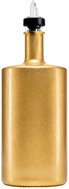 DomaLEP Vilo Skleněná láhev na olej 500 ml, zlatá s čirou nálevkou  - Dispensing Bottle