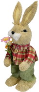 DOMMIO Easter decoration - Bunny in a plaid coat, 29 × 11 cm - Easter Decoration