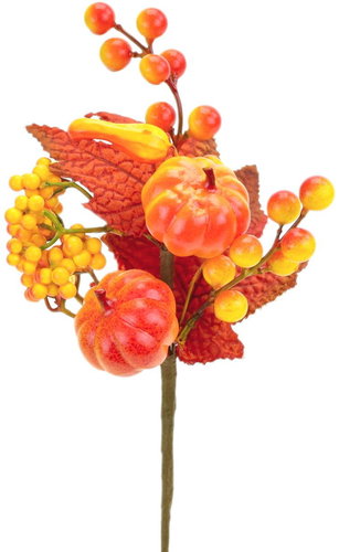 DOMMIO Větev podzimní zdobená 25 cm - Decoration - Main image