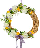 DOMMIO Easter decoration - Wicker wreath with white azalea - Wreath