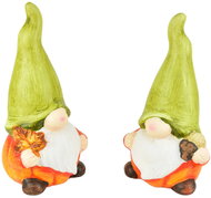 DOMMIO Elves with green ceramic hat, set of 2, 15 × 8 cm - Decoration