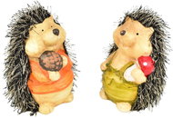 DOMMIO Hedgehogs with sponge and cone ceramic 2 pcs set, 13 cm - Decoration