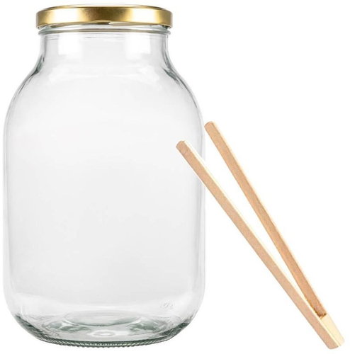 DuraHome Sklenice 3 L, pr. 100 s víčkem + kleště - Canning Jar - Main image