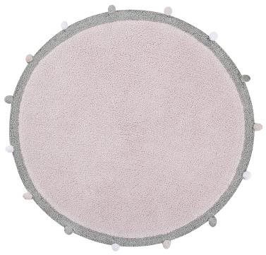 Přírodní koberec, ručně tkaný Bubbly Soft Pink 120 × 120 o cm - Koberec - Main image