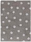 Přírodní koberec, ručně tkaný Polka Dots Grey-White 120 × 160 cm - Koberec