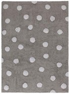 Přírodní koberec, ručně tkaný Polka Dots Grey-White 120 × 160 cm - Koberec