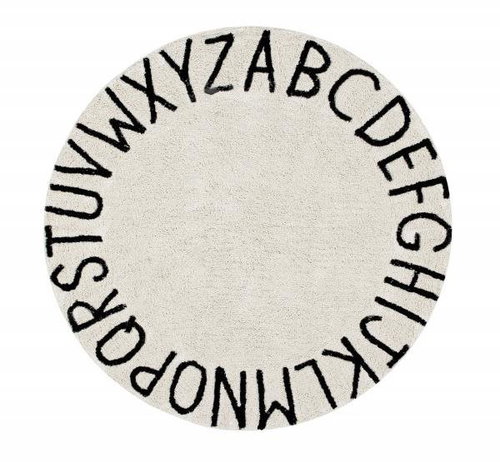 Přírodní koberec, ručně tkaný Round ABC Natural-Black 150 × 150 o cm - Koberec - Main image