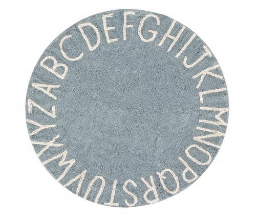Přírodní koberec, ručně tkaný Round ABC Vintage Blue-Natural 150 × 150 o cm - Koberec - Main image