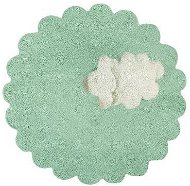 Přírodní koberec, ručně tkaný Puffy Sheep 140 × 140 kytka cm - Koberec
