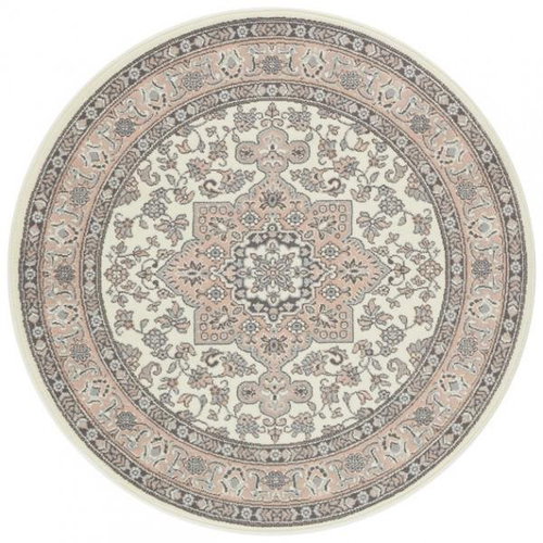 Kruhový koberec Mirkan 104443 Cream/Rose 160 × 160 o cm - Koberec - Main image