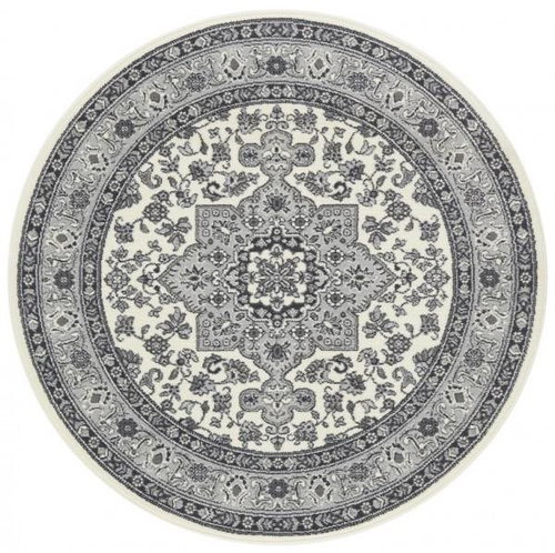 Kruhový koberec Mirkan 104107 Cream/Grey 160 × 160 o cm - Koberec - Main image