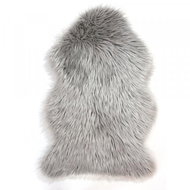 Kusový koberec Faux Fur Sheepskin Grey 60 × 90 tvar kožešiny cm - Koberec