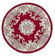 Ručne všívaný kusový koberec Lotus premium Red kruh 120 × 120 cm - Koberec
