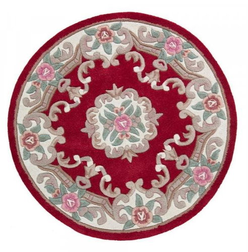 Ručně všívaný kusový koberec Lotus premium Red kruh 120 × 120 o cm - Koberec - Main image