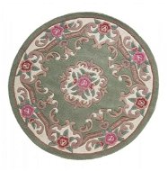 Ručně všívaný kusový koberec Lotus premium Green kruh 120 × 120 o cm - Koberec