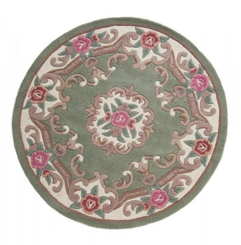 Ručně všívaný kusový koberec Lotus premium Green kruh 120 × 120 o cm - Koberec - Main image