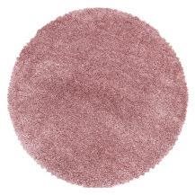 Kusový koberec Fluffy Shaggy 3500 rose kruh 120 × 120 o cm - Koberec - Main image
