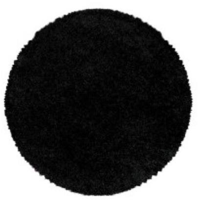 Kusový koberec Sydney Shaggy 3000 black kruh 120 × 120 o cm - Koberec - Main image