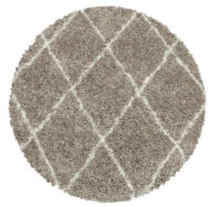 Kusový koberec Alvor Shaggy 3401 beige kruh 120 × 120 o cm - Koberec - Main image