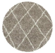 Kusový koberec Alvor Shaggy 3401 beige kruh 200 × 200 o cm - Koberec