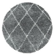 Kusový koberec Alvor Shaggy 3401 grey kruh 80 × 80 o cm - Koberec