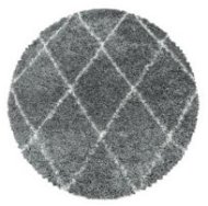 Kusový koberec Alvor Shaggy 3401 grey kruh - Koberec