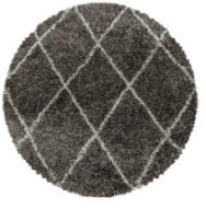 Kusový koberec Alvor Shaggy 3401 taupe kruh - Koberec