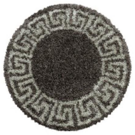 Kusový koberec Hera Shaggy 3301 taupe kruh 160 × 160 o cm - Koberec - Main image