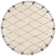 Kusový koberec Norwalk 105107 cream, grey kruh 160 × 160 o cm - Koberec