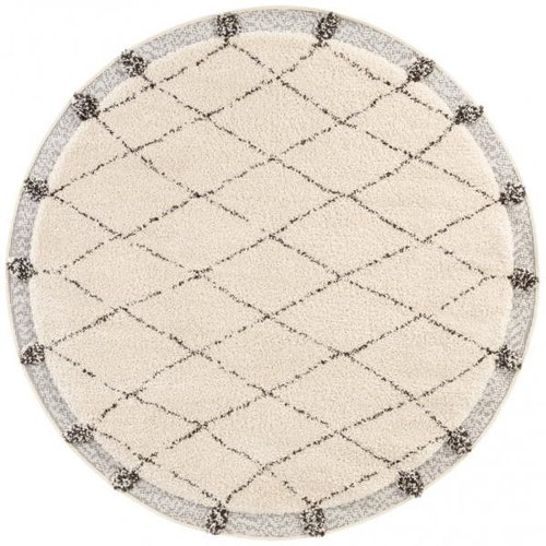 Kusový koberec Norwalk 105107 cream, grey kruh 160 × 160 o cm - Koberec - Main image