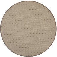 Kusový koberec Udinese béžový kruh 400 × 400 o cm - Koberec