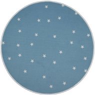 Kusový dětský koberec Hvězdičky modré kruh 57 × 57 o cm - Koberec