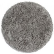 Kusový koberec Faux Fur Sheepskin Grey kruh 120 × 120 o cm - Koberec