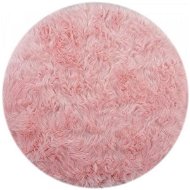 Kusový koberec Faux Fur Sheepskin Pink kruh 120 × 120 cm - Koberec