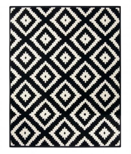 Kusový koberec Hamla 105477 Black Cream 80 × 150 cm - Koberec - Main image