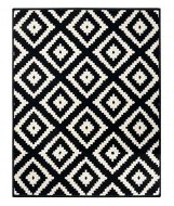 Kusový koberec Hamla 105477 Black Cream 80 × 200 cm - Koberec