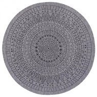 Kusový koberec Twin-Wendeteppiche 105476 Night Silver kruh 140 × 140 o cm - Koberec