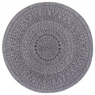 Kusový koberec Twin-Wendeteppiche 105476 Night Silver kruh 100 × 100 cm priemer - Koberec