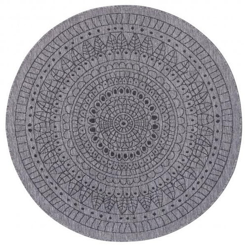 Kusový koberec Twin-Wendeteppiche 105476 Night Silver kruh 100 × 100 o cm - Carpet - Main image