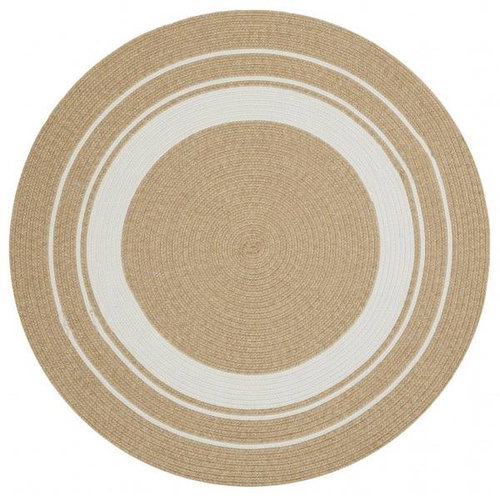 Kusový koberec Braided 105556 Creme Beige kruh 150 × 150 o cm - Koberec - Main image
