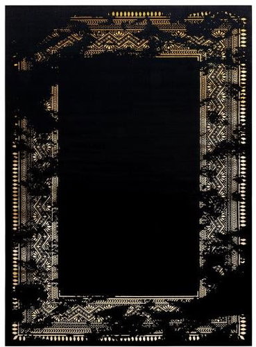 Kusový koberec Gloss 408C 86 glamour black/gold 120 × 170 cm - Koberec - Main image