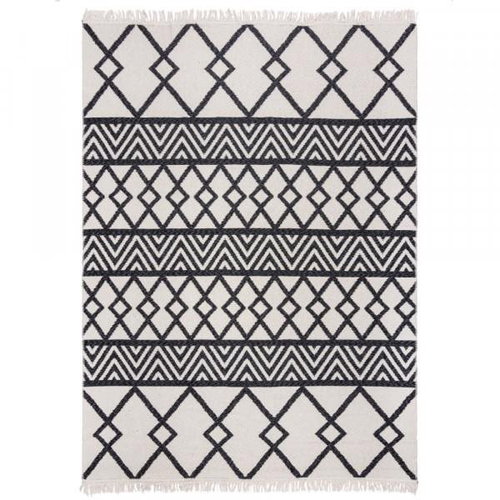 Kusový koberec Deuce Teo Recycled Rug Black 120 × 170 cm - Koberec - Main image