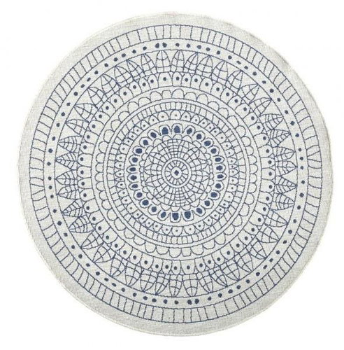 Kusový koberec Twin-Wendeteppiche 103104 creme blau kruh 240 × 240 o cm - Koberec - Main image