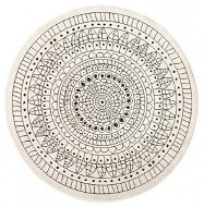 Kusový koberec Twin-Wendeteppiche 103101 creme schwarz kruh - Koberec