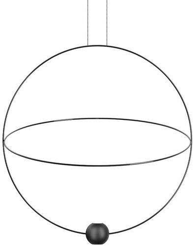 Lodes Elara Medium LED pendant luminaire 27 W, 60 cm, round, black - Ceiling Light - Main image