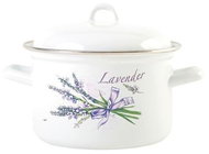 Olymp Standard enamel pan with lid 18 cm 3 l lavender - Pot