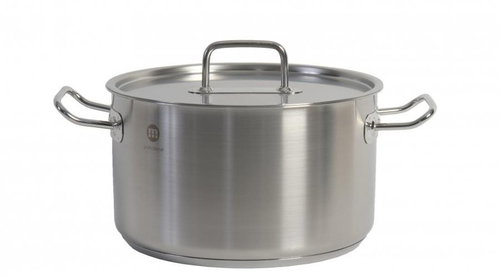 Metalac, Deep casserole with lid 34 cm, 15 l, INOX PROFESSIONAL - Casserole Pot - Main image